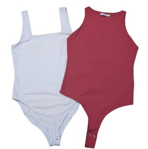 Pair of Bodysuits Women's Small Reoria High Neck Old Navy Square Neck